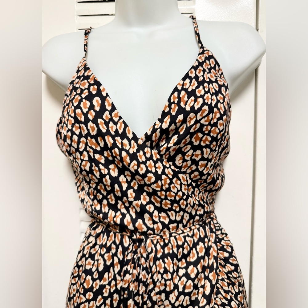 Free People Intimates All My Love Shine Animal Printed Slip Dress Mini Leopard - Picture 5 of 11